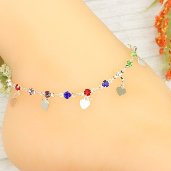 "Handmade Anklet – Elegant & Delicate Jewelry for Women | UNVRC1187 - Picture 9 of 10